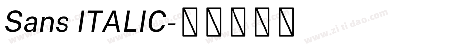 Sans ITALIC字体转换